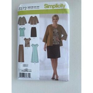 Simplicity Sewing Pattern 2372 Miss Women Jacket Dress Top Skirt Pants BB 20-28